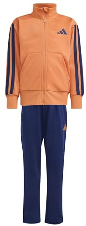 adidas Unisex Kids Essentials Climacool Track Suit, Dusky Orange/Dark Blue, 3-4 Years