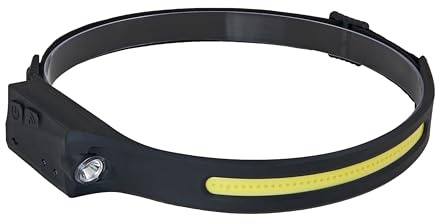 LED Stirnlampe USB Ladbar - 1W + 3W COB - 6000K Kaltweißes Licht - Einstellbare Leuchtwinkel - Leicht und Wasserdicht - Ideal für Laufen, Wandern, Arbeit, Camping, Fahrrad