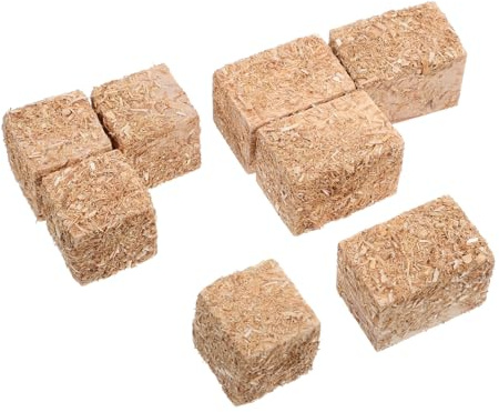 Beaupretty 8 Stück Teiliges Miniatur Heuhaufen DIY Bauernhof Dekoration Realistische Mini Heustapel Wetterfestes Modell für Garten Puppenhaus und Hasenstall Zubehör