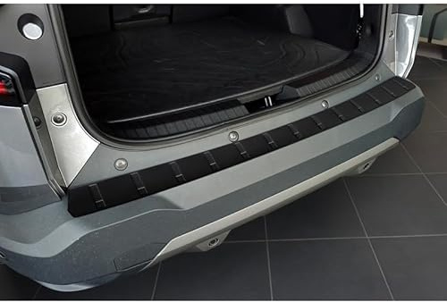 Avisa Matt Black Stainless Steel Rear bumper protector compatible with Dacia Bigster 2024- 'Ribs'