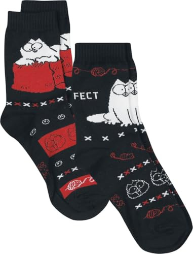 Simon's Cat Simon´s Cat- 2er Set Unisex Socken multicolor