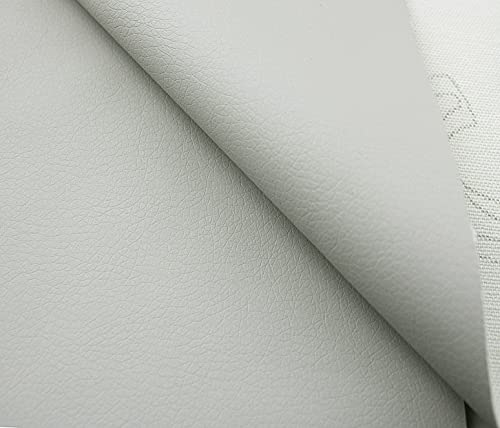 Kunstleder Möbel Textil Meterware Polster Stoff PU SOFT (Hellgrau)
