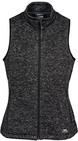 Trespass Women's Mildred Warm Fleece Gilet 3200gsm, Black Marl, 12 UK