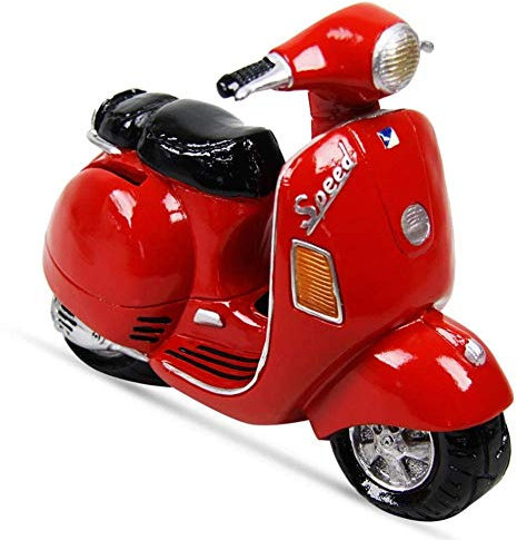 Roller Spardose Feuerrot - Sehr detailgetreu - Italien Roller Groß