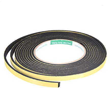 sourcing map Dichtungsschaumband 8mm breit 3mm dick 4m/13ft lang selbstklebender Dichtungsstreifen für Fenstertürisolierung