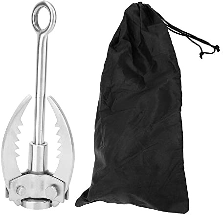 Alomejor Grappling Hook Climbing Claws Outdoor Climbing Hook with 3 Folding Claws for Grappling