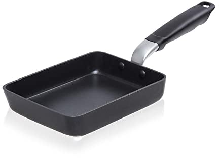 TECHEF - Tamagoyaki Japanische Omelettpfanne/Eierpfanne, PFOA-frei, spülmaschinenfest, induktionsgeeignet, hergestellt in Korea (Schwarz/Medium)