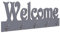 vidaXL Porte-Manteau Mural Welcome Gris 74x29,5 cm