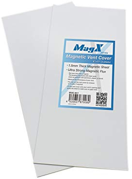 Magnetic Vent Covers, Self-Adhesive Air Vent Cover for Wall or Floor Ventilation Openings (20 cm x 43 cm), Pack of 2