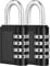 ZHEGE Padlock for Gym Locker, 4 Digit Combination Padlocks with Code Outdoor for Gate, Door, Shed, Fence, Code Padlock for School Locker, Cabinet, Toolbox (2 Pack, Black)