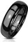 Paula & Fritz® Ring Damen Wolframcarbid Gr. 64 (20,4) Schwarz 8-mm Breit Kuppelring Herren-Ring Partnerring Ehering Damen-Ring Verlobungsring Tungsten