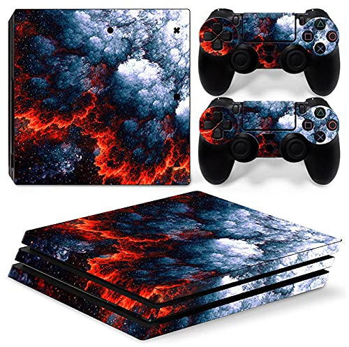 TAIFOND Skin Aufkleber für PS4 Pro, Magma PS4 Pro Konsole & Controller Vinyl Sticker Sticker Cover