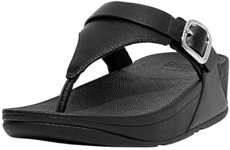 FitFlop Damen Lulu Adjustable Leather Toe-post SandalsKeilsandale