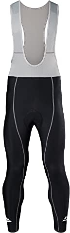 DANISH ENDURANCE Salopette Ciclismo, Pettorina e Pantaloni, Fondello Imbottito 3D in Camoscio, Quick Dry, da Uomo, Nero/Grigio, XXL