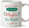 Mugffins Tassen/Becher mit Spruch für EHEFRAU/FRAU - Auf Italienisch - Grazie migliore famiglia - 11 oz / 330 ml - originelles und lustiges Geschenk