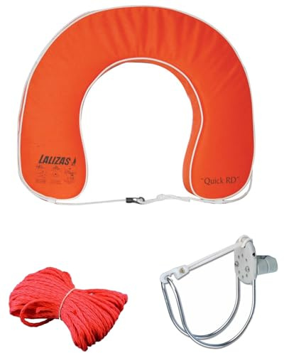 Hufeisen Rettungsring mit Halterung und 30 Meter Wurfleine