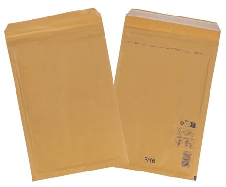 smiley pack Luftpolstertaschen F6 Braun 240 x 350 mm 1200 Stück | gepolsterte Versandtaschen mit Selbstklebeverschluss, passend für A4+