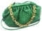 NAARIIAN Knödeltasche, Clutch, Geldbörse für Damen, Schultertasche, Dupes, Designer-Wolken-Handtasche, PU-Leder, gewebte Handtasche, Grün L, Large:11(L)x 4.3(W)x 7.5(H)