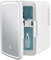 GiantexUK 10L Mini Fridge, 11 Can Skincare Beauty Fridge with LED Lighted Mirror, Adjustable Shelf and Handle, AC/DC Power Compact Cooler Warmer Refrigerator for Home Office Dorm Car