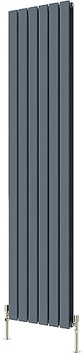 Radbliss Vertical Flat Panel Design Radiator 1800x408mm Anthracite Matt Grey Double Tall RAD Central Heating