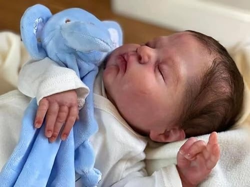 Anano Bambole Reborn Silicone Occhi Chiusi 50CM Grande Realistico Bambola Neonato Baby Reborn Maschio Addormentato In Silicone
