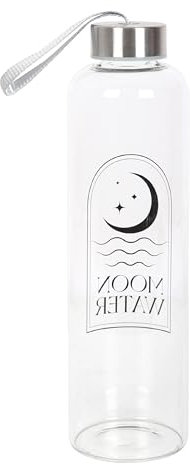 Something Different Wholesale Moon Energy Glass Bottle - 550ml Moon-charged Water Bottle, White Witch Water Infuser, Spiritual Intentions Vessel - Modern Witchcraft Supplies