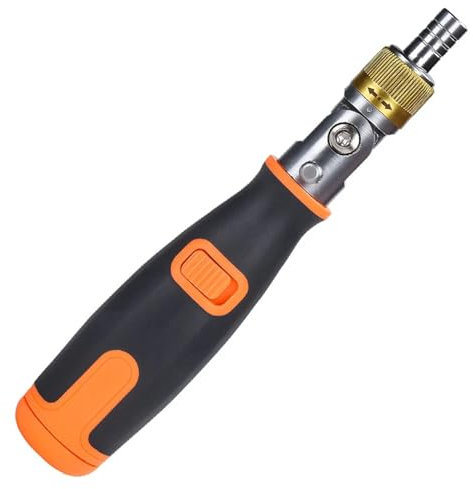 Cacciavite multifunzionale portatile for uso domestico 10 in 1 Set di cacciaviti angolari a cricchetto con testa nascosta for cacciavite (Color : Orange)