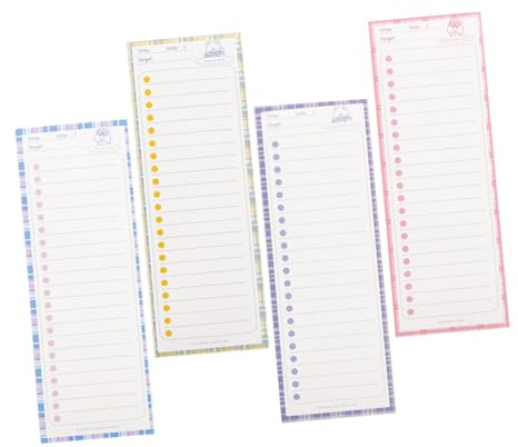 Notizblöcke zur Terminplanung -pack Papier für Schulanfang Party | Notizblöcke mit Englischen Wörtern, für Schüler und Lehrkräfte, Leicht zu Verstauen, 4 Stück