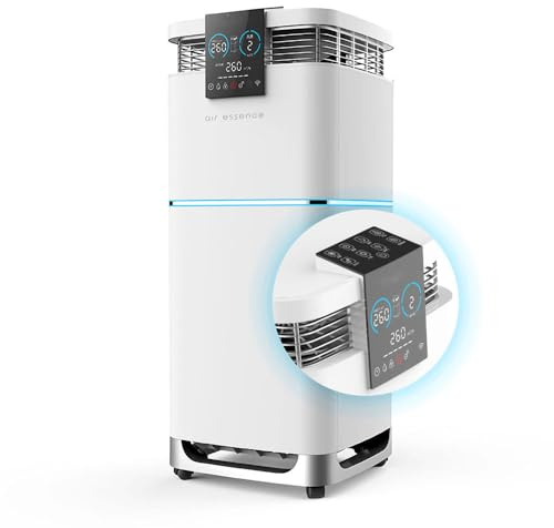 Luftreiniger Air Essence Cyclone Max Air Purifier mit 7 Zoll-Noten-LCD-Anzeige, 150-170m2, CADR PM 1200m3/h, Ideal für Allergiker, Lufterfrischer Pollen, Staub, Odor, Luftreiniger Raucherzimmer