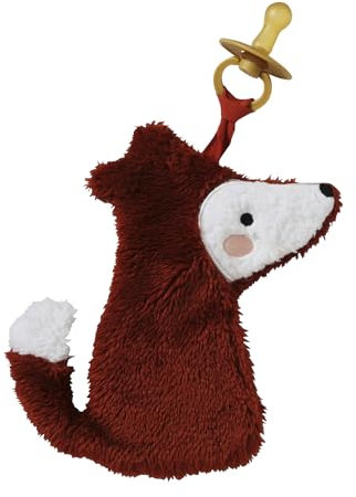 VERTBAUDET Schnullerkette Kuscheltier Sherpa Mandarine TU