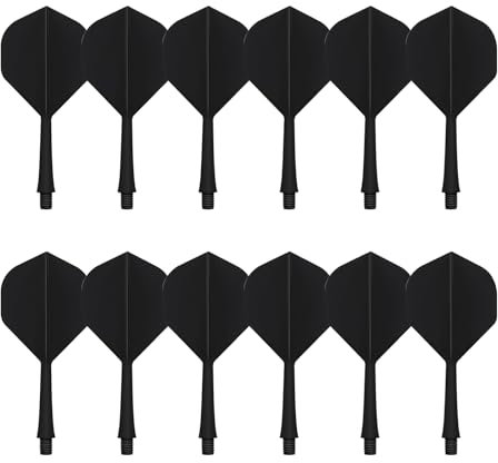 HUTRADE Pack of 12 Dart Flight with Shafts, Sturdy, 75 mm, Plastic, Standard Dart Accessories for Darts, Game 2BA ,Dart Flight, Standard Dart Flights