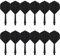 HUTRADE Pack of 12 Dart Flight with Shafts, Sturdy, 75 mm, Plastic, Standard Dart Accessories for Darts, Game 2BA ，Dart Flight, Standard Dart Flights