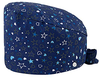 AIchenYW Gemusterte Chirurgische Hauben Op Hood Cotton Surgical Cap Hygienisch Sauber Arbeitskappen Klinisch Einfach Schwesternkappe Krankenschwesternhüte mit Aussagekraft (E, One Size)