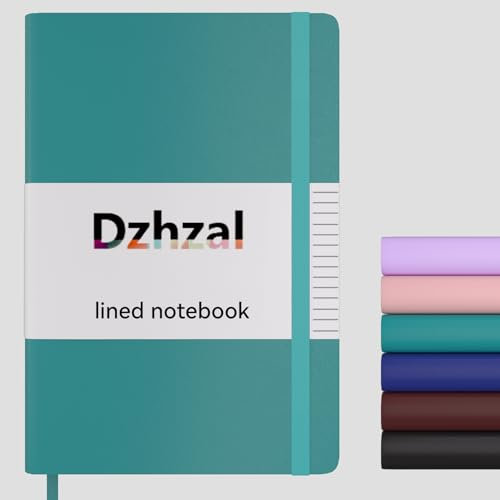 Dzhzal College-Tagebuch Liniert Mittelgroß 5 x 7 A5, 160 Seiten, 100 g/m² Dickes Papier, Leder-Hardcover Liniert, Tagebücher Zum Schreiben Notizen für Büro Arbeit Schule Geschäft