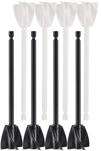 MRNHA Paint Mixer Drill Attachment for Drill Attachment for Concrete Mixers Reusable, 1/4 Hex Shank 8Piece