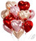 Herz Folienballons, 18 Zoll Herzluftballons Rosa Roségold Rot, Herz Luftballon Helium, Herzballons Roségold Herzform Folienluftballon, Herzluftballons Hochzeit Romantisch Valentinstag Geburtstagsdeko