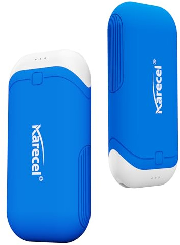 Karecel Handwärmer elektrisch, 2er-Pack Wärmeleitfähiges Silikon-handwärmer, 10000mAh USB Wiederaufladbare Taschenwärmer, 360°-Rundum heizung, Ultra Kompakt, Männer und Frauen, Outdoor, Camping, Golf