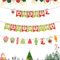 Andibro 3 Stück Frohe Weihnachten Banne Girlande,Rot Grün Merry Christmas Banner Dekorationen Weihnachtsdekorationen Banner mit Weihnachtsbaum Buchstaben Süßigkeiten für Weihnachtsfeier hängende