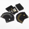 Generisch 2 Decks Black Gold Standard Spielkarten PVC Wasserdicht Pokerkarten Set, Wasserfestes Kartenspiel 52 Card Deck (Schwarz)