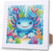 Gutluz Diamond Painting Kinder ab 6 Jahre Diamant Painting Bilder mit rahmen Tiere 5D Diamond-Painting Kit als Geschenke Bastelset Kinder Diamond Art (Blau)