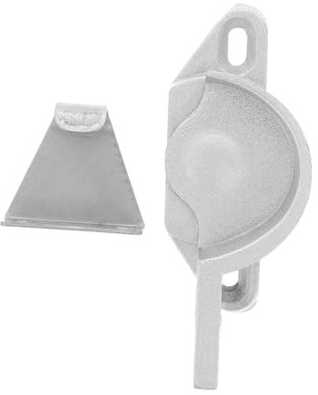 TOBBOMEY Serrure De Fenêtre Argenté Avec Crochet Sécurisé Pour Fenêtres Coulissantes Battants Endommagés Installation Rapide Et Facile Pour Sécurité Optimale à Domicile