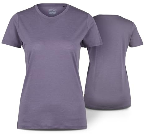 Stoic – Women's Merino155 LaholmSt. Merino T-Shirt Damen aus 87% Merinowolle Anteil – Atmungsaktives Kurzarm Shirt für Wandern & Freizeit – Geruchshemmend & temperaturregulierend
