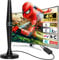 Travel Packaging Cube TV Aerial Indoor- Digital Indoor Aerial 250+ Miles Long Range - Amplified HD TV Antenna Indoor for Freeview Support 4K 1080P Local Channels with Booster & 16.3 ft Coax Cable