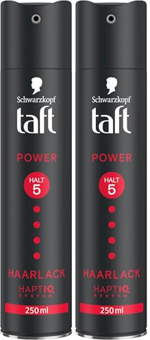 Schwarzkopf Taft Laque pour cheveux (250 ml) - Tenue 5 - Pour tous les types de cheveux - Tenue forte jusqu'à 72 heures - Formule végétalienne (Lot de 2)