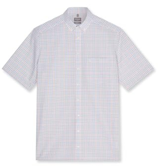 OLYMP Herren Hemd Kurzarm Regulär Kariert 107912 | Hemd, keine Manschette, Comfort Fit, 100%Baumwolle