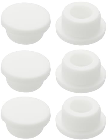 QUARKZMAN 6 Piezas Anillo De Rebosadero para Fregadero Cubierta Universal | De Drenaje De Rebosadero, Tapón De Silicona Redondo Para Insertar En Agujeros De Lavabo De Cocina Baño