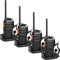 Retevis RT24 Walkie Talkie, Walkies Profesionales, PMR446 sin Licencia 16 Canales CTCSS/DCS VOX, Walkie Talkie Recargable con Cargador Europeo y Auriculares (Negro, 2 Pares)