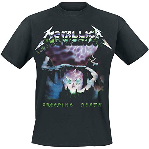 Metallica Men's Creeping Death_Men_Bl_Ts: L Regular Fit Crew Neck Short Sleeve T - Shirt, Black (Black Black), Large (Manufacturer Size: Large)
