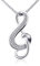 B.Catcher collana d'argento nota musicale collana con pendente S925 da donna gioielli