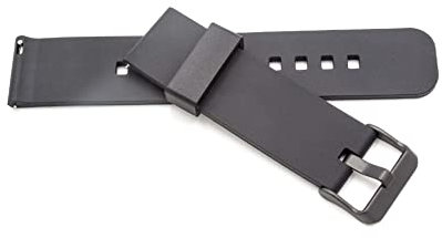 vhbw Ersatz Armband kompatibel mit Samsung Gear 2 Neo SM-R381, 2 SM-R380, Live SM-R382 Fitnessuhr, Smartwatch - 12.2cm + 8.4 cm Silikon schwarz